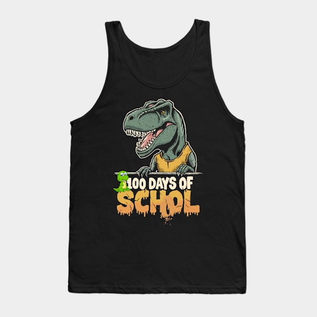 100 Days Of School, 100 Days Smarter DINOSAUR  SHIRT T-Shirt Tank Top by RACACH